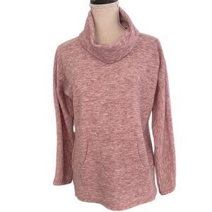 Women's Sonoma Pink Oversized Cowl Neck Sweatshirt Top Size PS